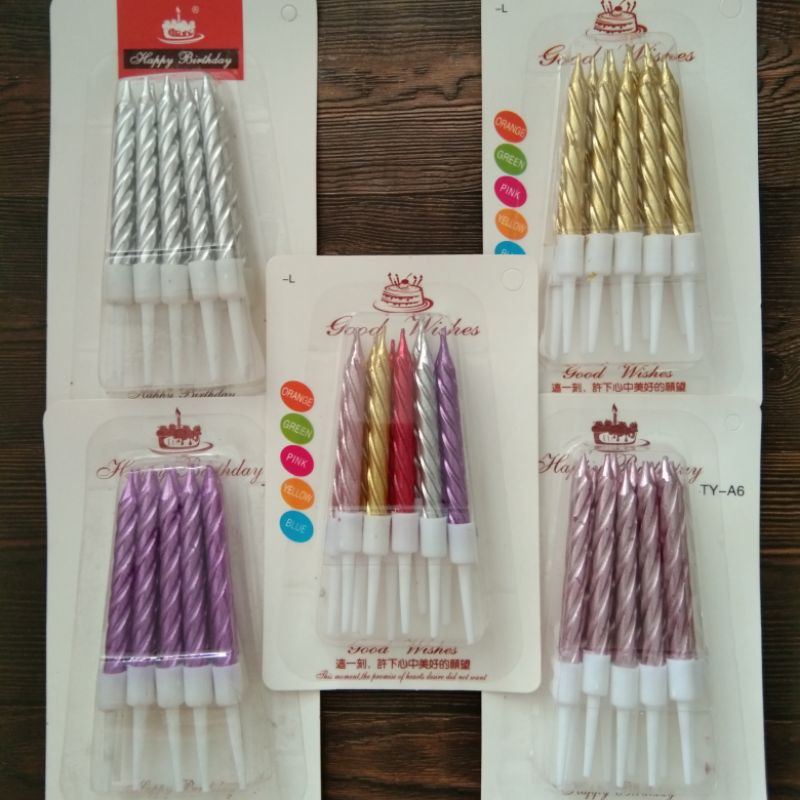 Lilin ulir / lilin ultah kecil/lilin spiral kecil/lilin ulir warna