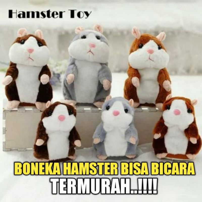 TALKING HAMSTER BONEKA HAMSTER BISA BICARA MENIRUKAN SUARA / TALKING HAMSTER