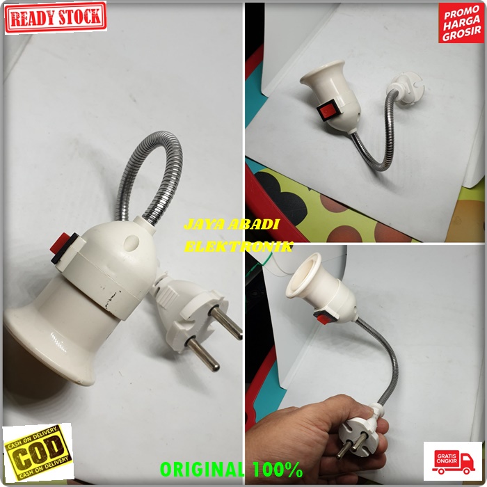 G453 ORIGINAL RUMAH LAMPU E27 COLOKAN LISTRIK SAMBUNGAN BELAJAR KAKU HIAS PENERANG SPIRAL FITTING HO