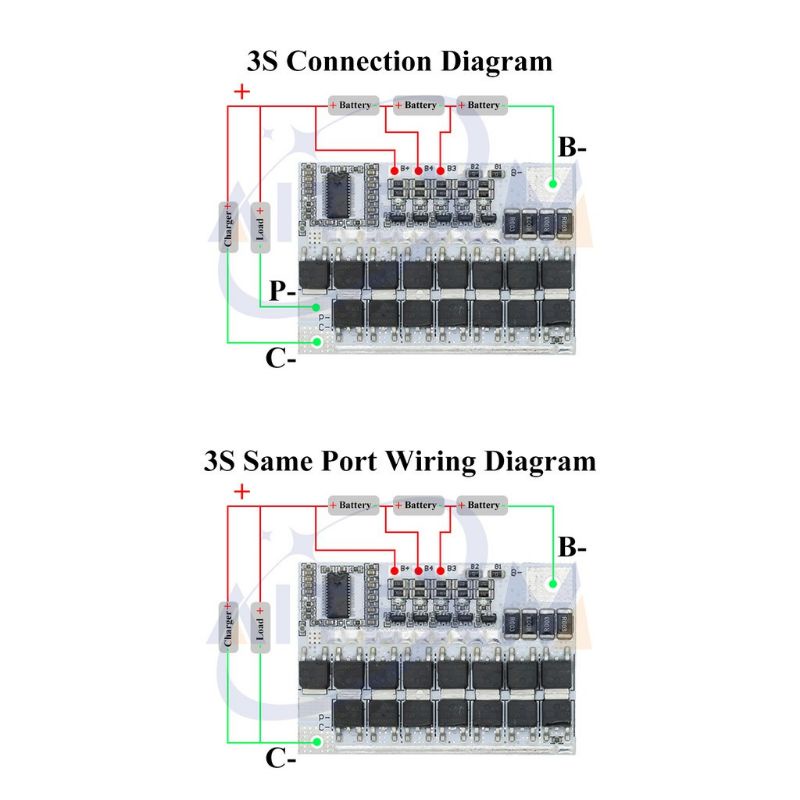 BMS 3S 4S 5S 100A Charger Module Battery Management System Balanced