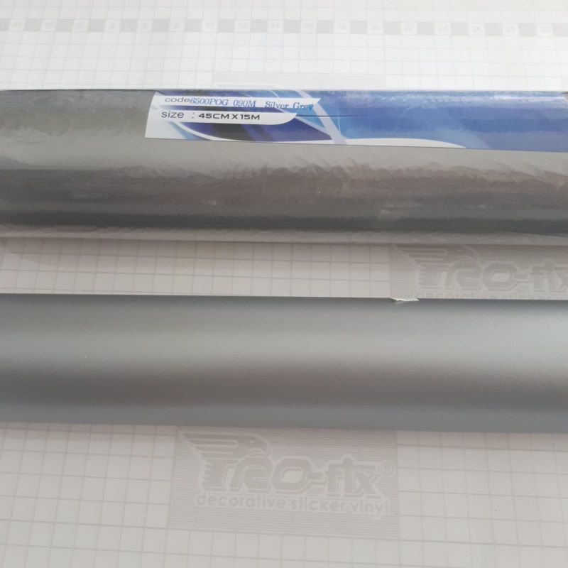 SKOTLET WARPING MOTOR DAN MOBIL WARNA SILVER DOFF SILVER GLOSSY STIKER WARNA SILVER PRO-FIX 45cmx1M