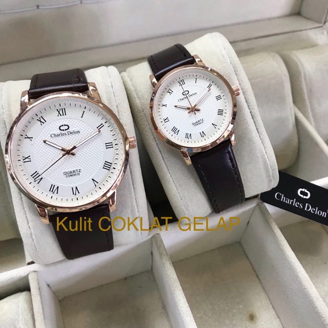 CHARLES DELON KULIT TIPIS COUPLE PLAT ROMAWI