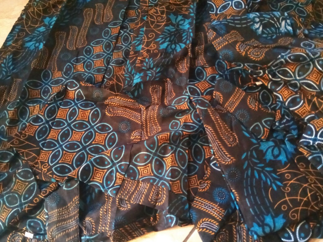 Batik Ayah Couple Anak Cowok Seno Biru Terbaru Original