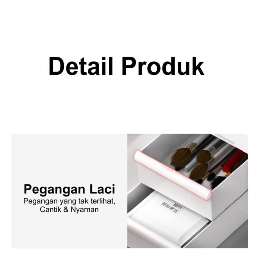 Rak Kosmetik 2 Laci Tempat Penyimpanan Make Up Skin Care Storage Box Skin Care Make Up White_Cell