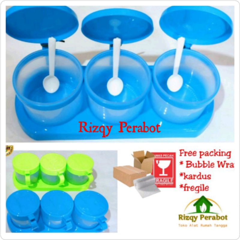 Tempat Bumbu / Wadah Bumbu Plastik 3pcs