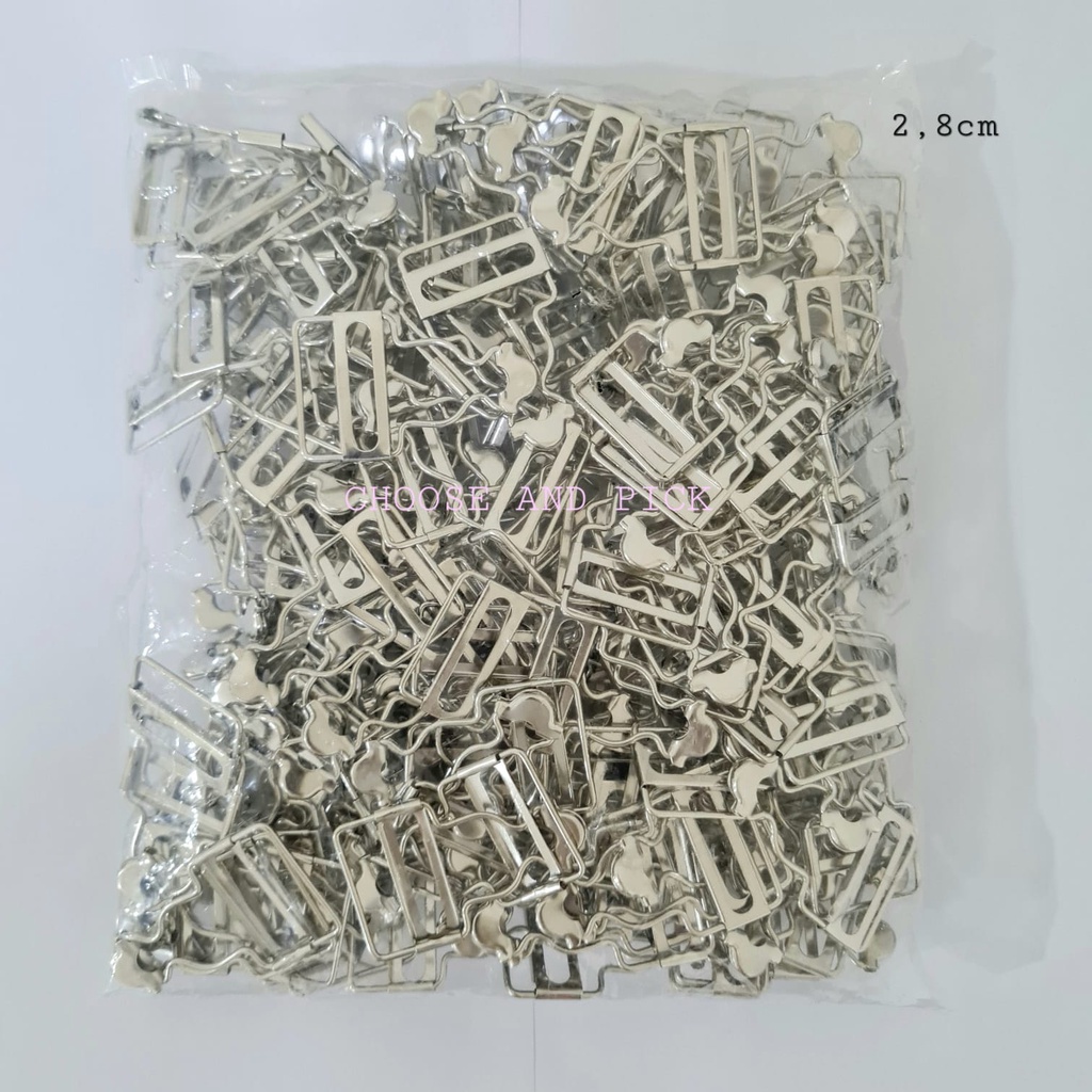 Ring jojon / Kait Baju Kodok 2,8cm Nikel isi 144pcs / Kait Celana Kodok 2,8cm Nikel / Kaitan Baju Ko