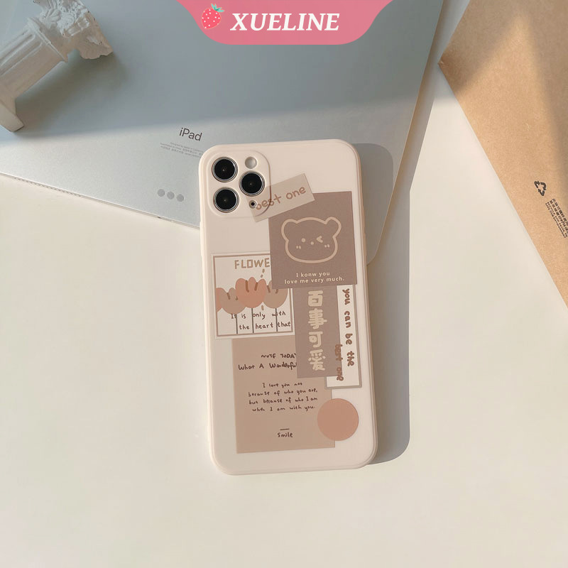 Soft Case Silikon Tpu Motif Label Kartun Untuk Iphone 7 8 Plus 7 8 Se X Xs Xr Max 11 12 Pro Max Xueling