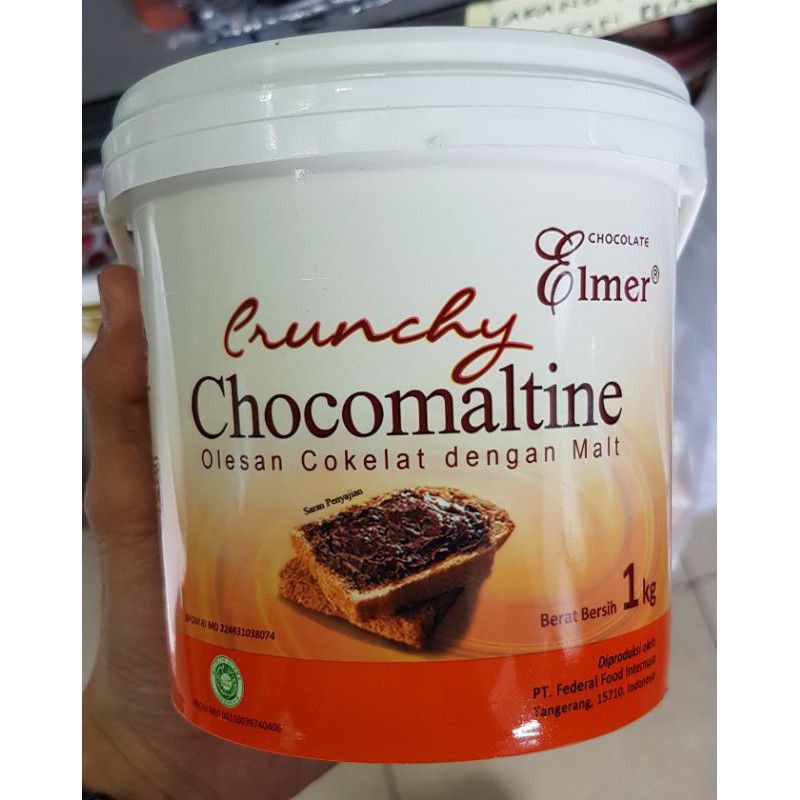 

ELMER Crunchy Chocomaltine 1KG - Selai Olesan Coklat Crunchy