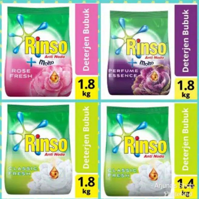 DETERGEN BUBUK RINSO MOLTO ANTI NODA 2 KG 1.8 KILO DETERJEN SOFTENER RINSO