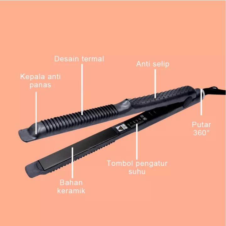 ZILLO Catokan Rambut 4in1 BONUS Hairdryer Pengering Rambut Catok Untuk Pelurus Rambut Curly Dan Blow Wave Gelombang Original