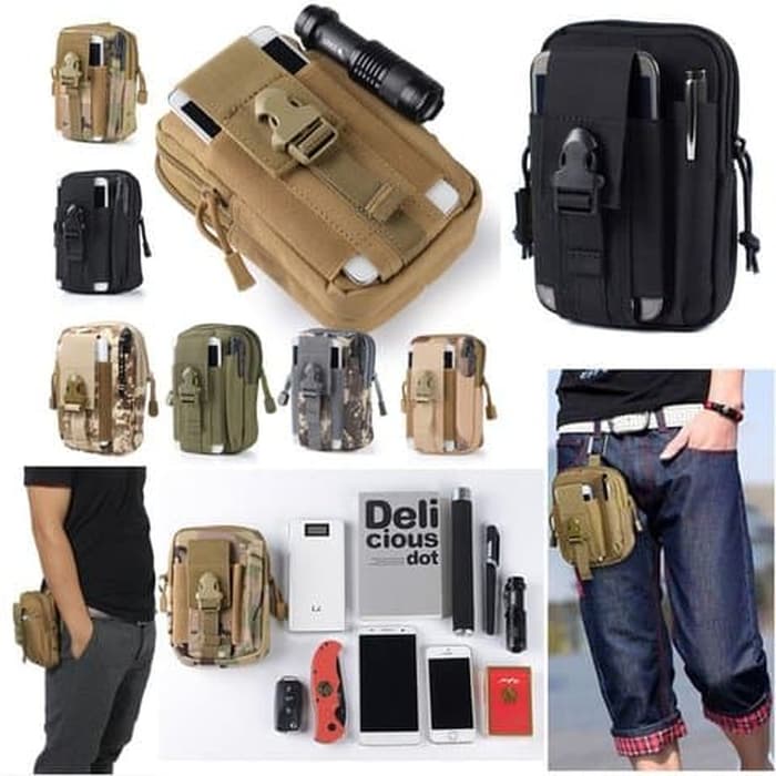 Tas pinggang army  sarung hp army  dompet hp tactical army