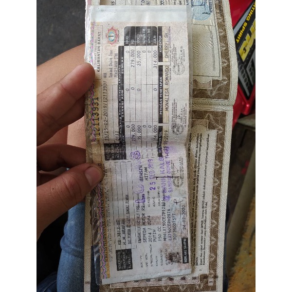 surat klx 2014 stnk+bpkb saja