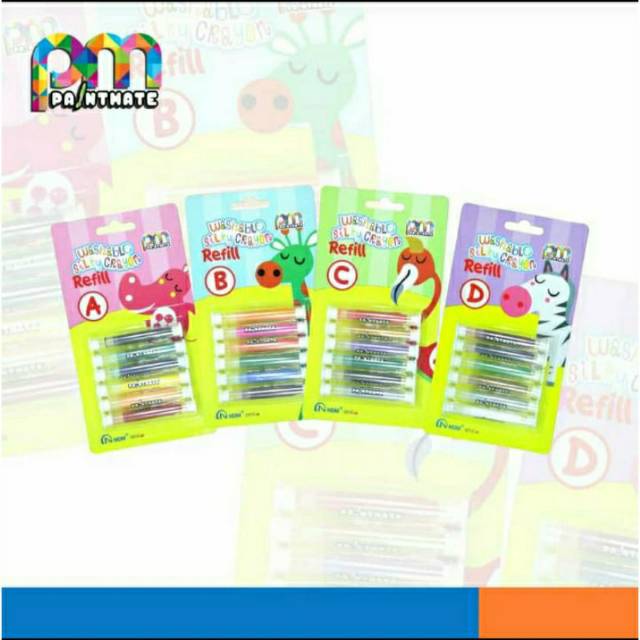 

NDM PAINTMATE WASHABLE SILKY CRAYON REFILL KRAYON BISA CUCI