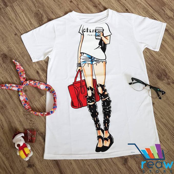YUK BELI KAOS / TUMBLR TEE / T-SHIRT WANITA / CEWEK CELINE BODY KEKINIAN