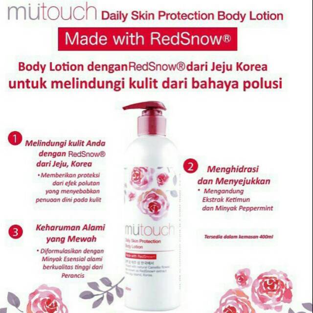 MUTOUCH Whitening Body Lotion Serum Spray Red Snow - Serum Lotion Perawatan Pelembab Pencerah Pemutih Kulit Badan