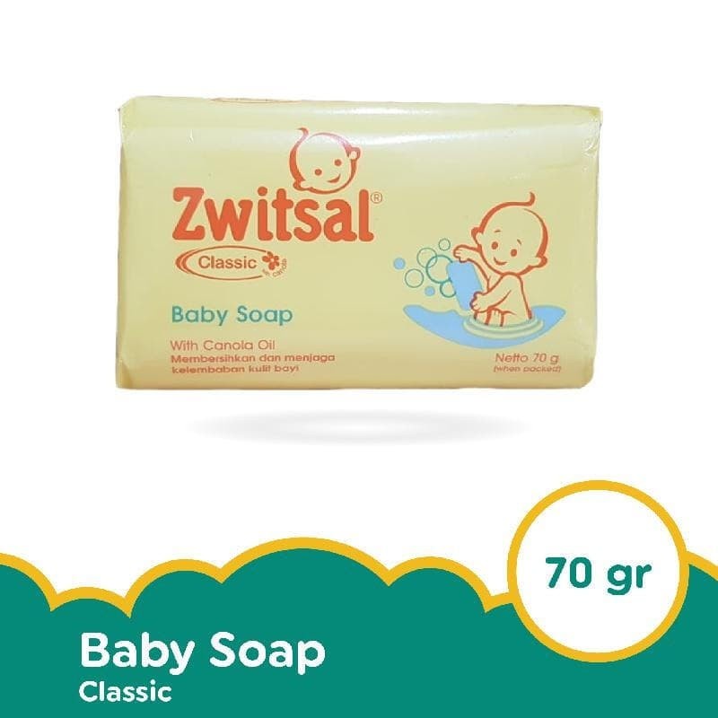 Zwitsal Bar Soap Classic Sabun Bayi 70gr/ 1 Paket Isi 4