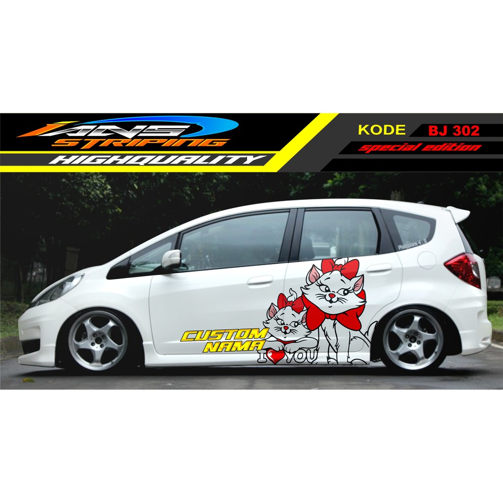 STIKER MOBIL JAZZ / DECAL STICKER MOBIL JAZZ / STIKER JAZZ , BRIO , AGYA / STIKER MOBIL