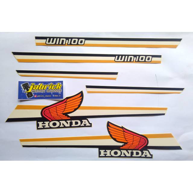 Striping Stiker Lis Variasi Honda WIN 100 Garis - 1