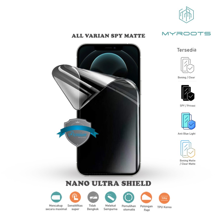 Anti Gores Jelly Hydrogel Redmi 10C - Redmi Note 10 - Note 10 Pro 4G 5G Nano Ultra Shield Myroots Anti Blue ray - Spy - Glare Matte