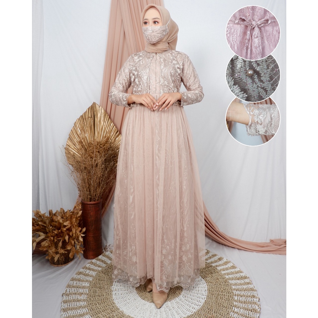 JAN&gt; GAMIS ROMPI - GAMIS TERLARIS MODEL KEKINIAN - OUTFIT GAMIS PESTA CANNTIK - GAMIS KONDANGAN MEWA