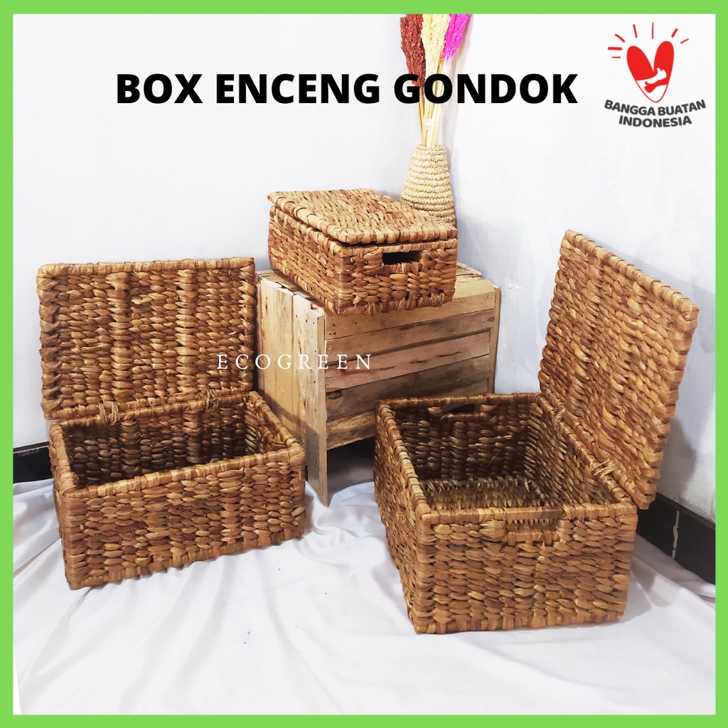 Ecogreen Water Hyacinth Wicker Trunk Nursery Toy Blanket Storage Chest Basket Box Bedside