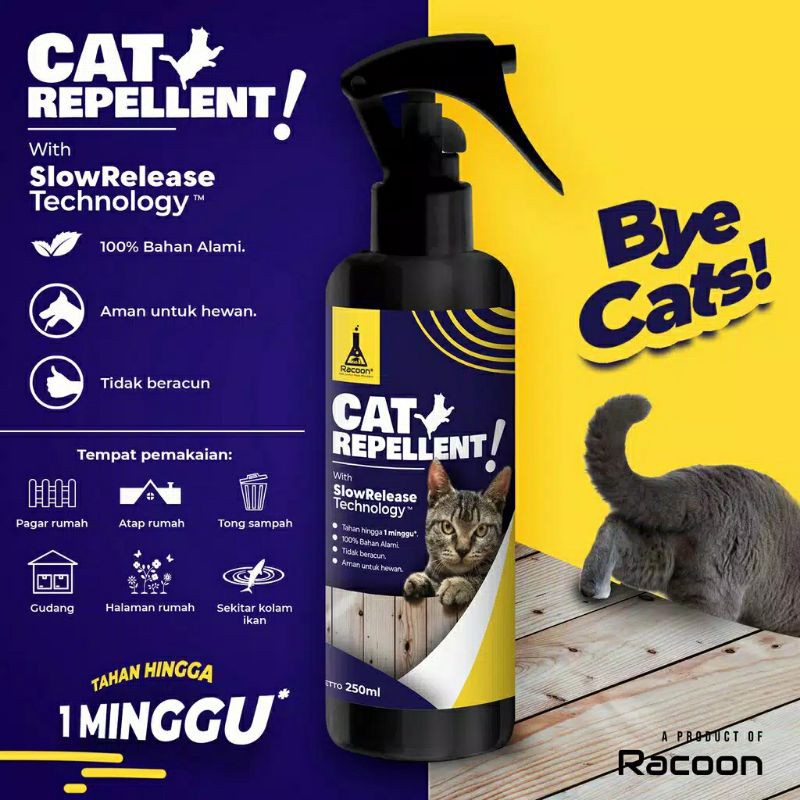 RACOON Cat Repellent 250ml | Cairan Pengusir Kucing Alami (Aman untuk Hewan)