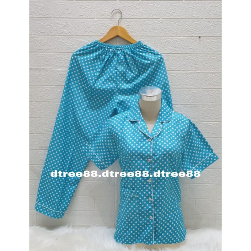 Dtree . baju tidur piyama cp dewasa karakter.piyama dewasa murah baju tidur cp karakter-Polkadot tosca