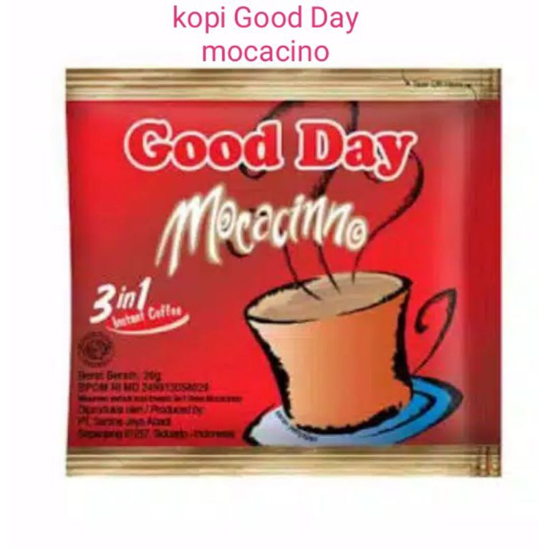 

KOPI GOOD DAY INSTANT COFFEE MOCACINNO 1 RENCENG 10 SACHET 22 gr