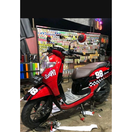 Decal sticker scoopy scopi scupy fullbody cafe racer scoopy 2017 - 2020 full body