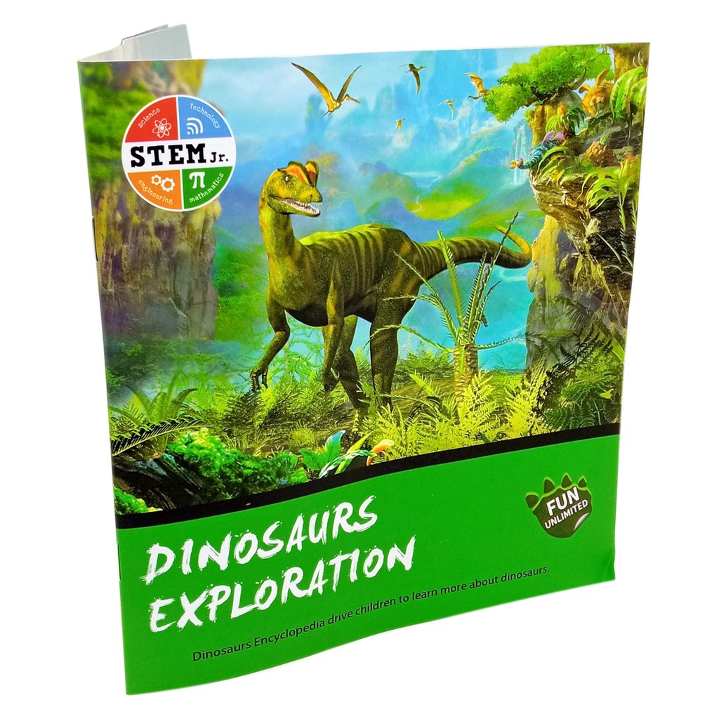 Set Dinosaurus Paradise Box Mainan Anak Miniatur Dino dengan Tanaman