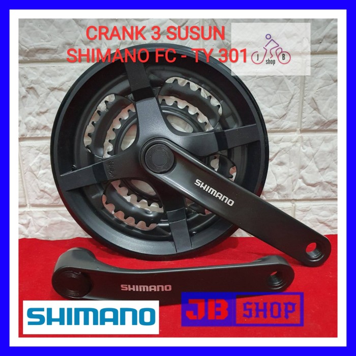 GEAR GIR DEPAN SEPEDA CRANK SHIMANO 3 SUSUN ALLOY ORIGINAL