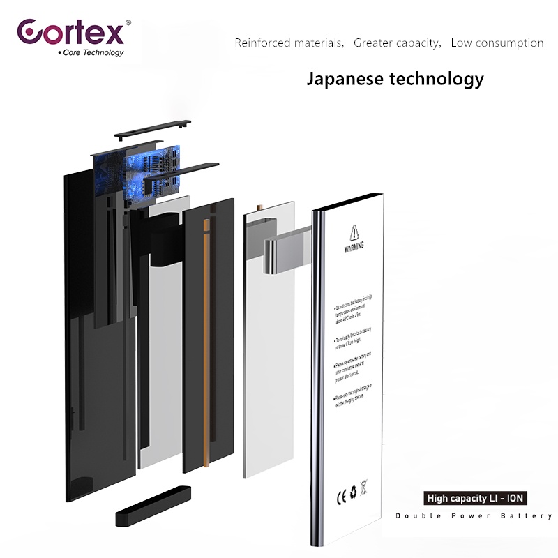 Cortex Baterai XR XS XSMax 11 11ProMax 12Mini 12 12Pro 12ProMax SE2020 Double Power Battery High Capacity Batre Batrai