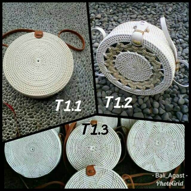Tas Rotan Ate Bulat Bali Asli