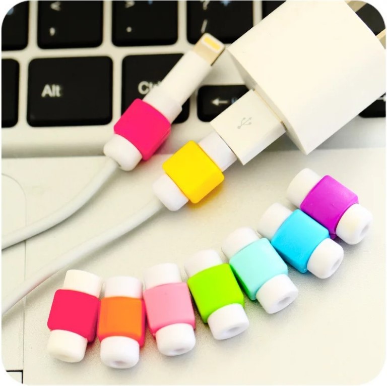 5pcs Pelindung Kabel Data/Charger Usb Untuk Iphone/Samsung/Oppo/Vivo/Xiaomi