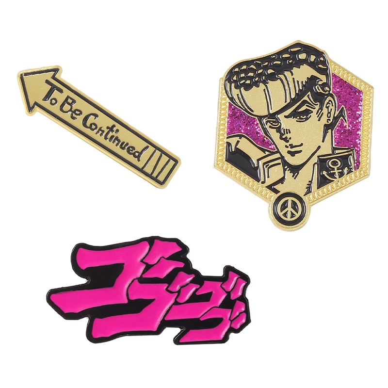 Bros Pin Desain Kartun Komik JOJO 's Bizarre Adventure Bahan Metal Electroplating