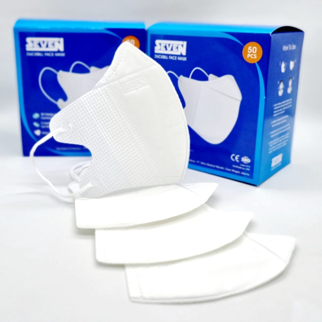 Masker Seven Duckbill 4ply isi 50 / Masker Duckbill 4 ply