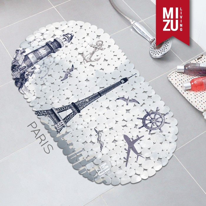 ARTISTIC Shower Bath Mat Keset Mandi PVC Penghisap Anti Slip Suction Cup 35x70cm-6