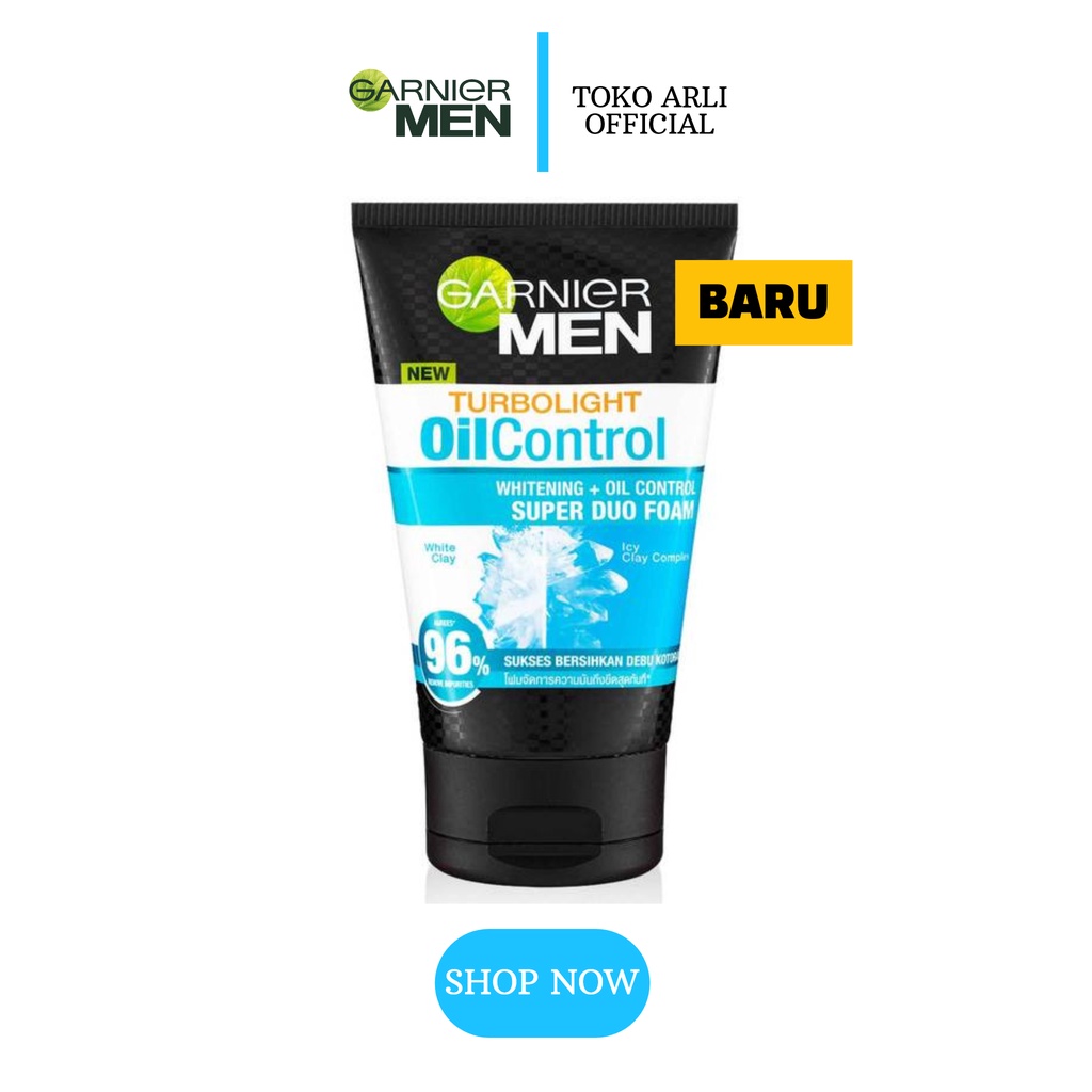 Sabun Cuci Muka Kulit Berminyak dan Pori-pori Besar Garnier Men Whitening+Oil Control ORIGINAL BPOM