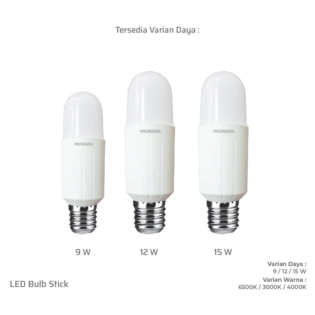 Morgen LED Stick 9w, 12w, 15 watt (Putih)