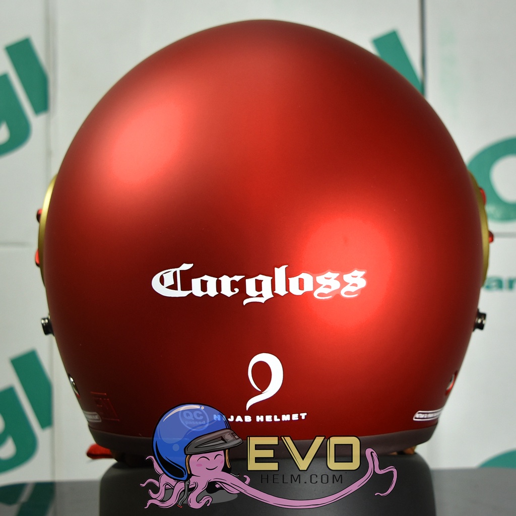 HELM CARGLOSS YRH HIJAB &quot;ORI&quot; - MAJESTIC RED ( PASTEL RED DOFF )