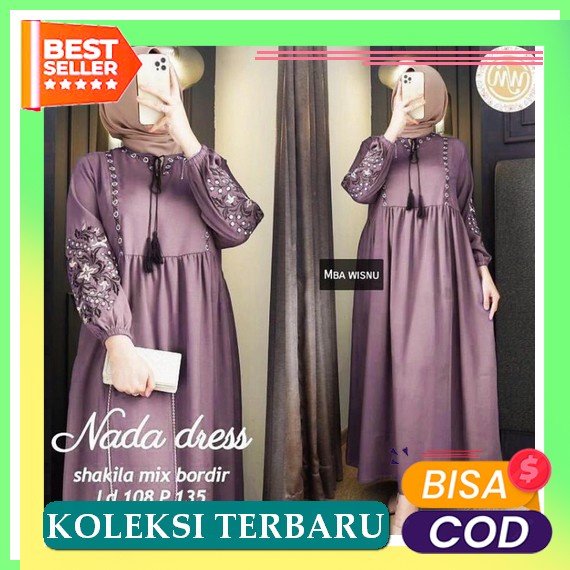 Wow Fashion Baju Pakaian Gamis Dres Dress Busana Syari Syar'I Lebaraan Pesta Kondangan Kerja Ibu Ham