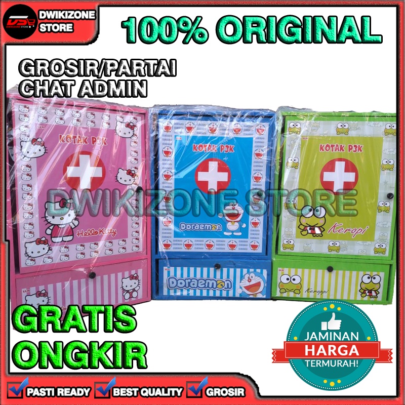 [DZS] KOTAK OBAT P3K KARAKTER DORAEMON KEROPPI HELLO KITTY PPPK