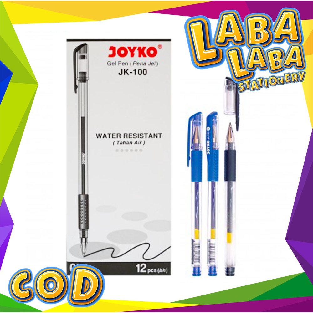 

LabaLabaStationery Pen / Pulpen Gel Joyko JK-100 (LUSIN 12 PCS)