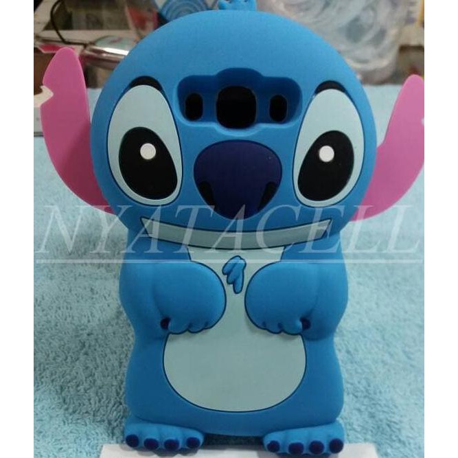 NEW CASE 4D STITCH SAMSUNG J5 2016 J510/KARAKTER/LILO/EAR/SOFTCASE/SOFT/3D - BIRU MILENIA
