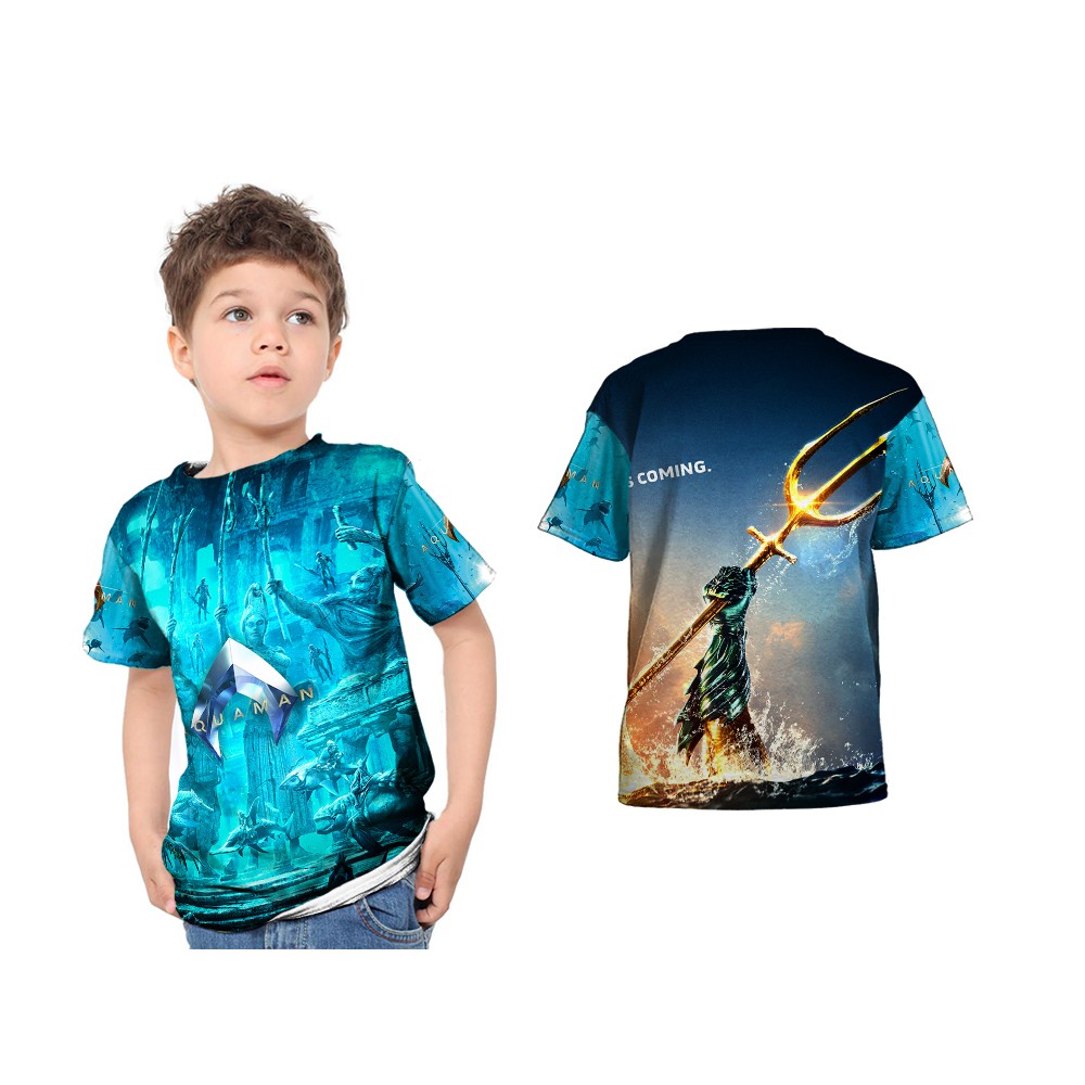AQUAMAN 02 Baju Kaos Anak Fullprint Premium