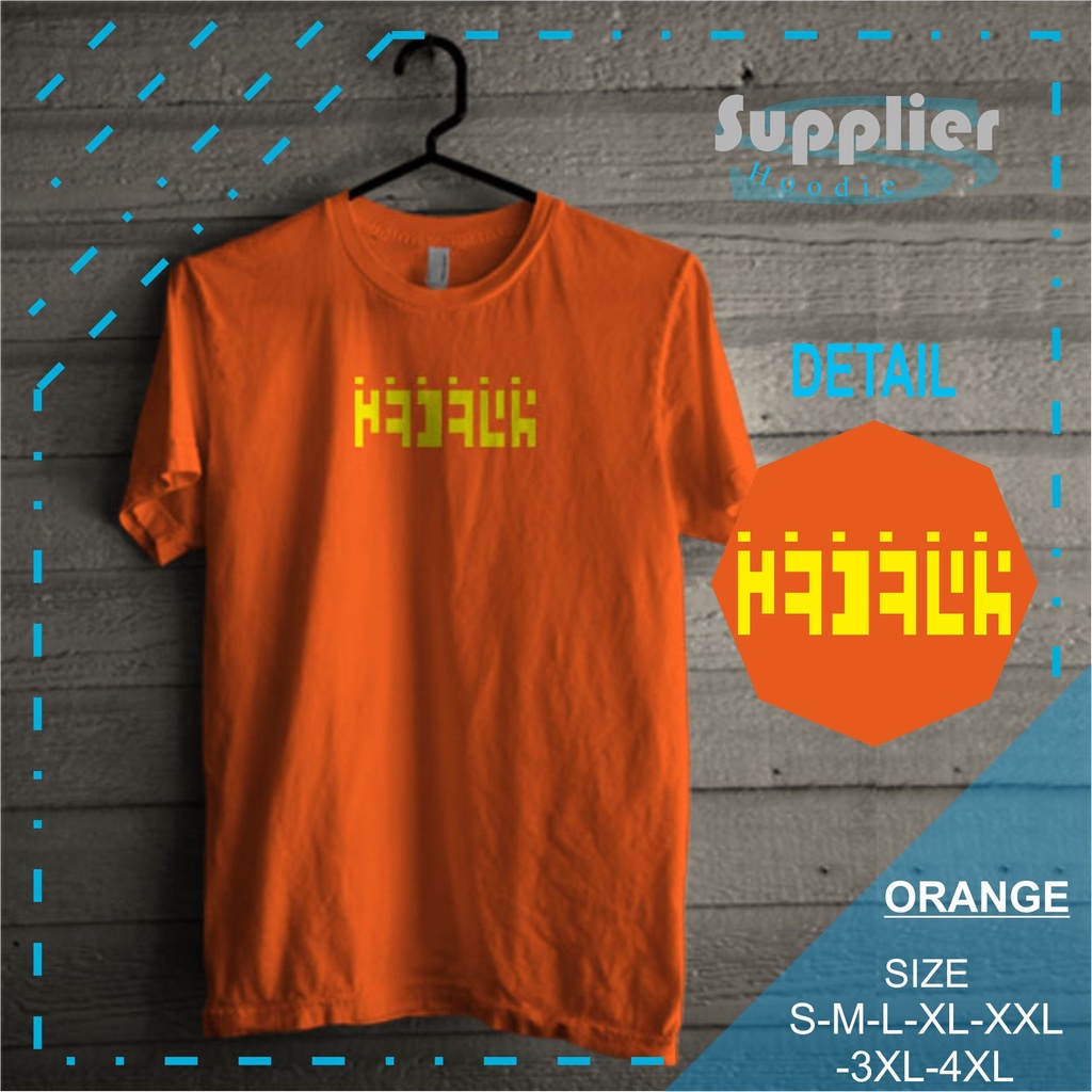 Kaos Pria Jumbo Murah Berkualitas Motif Design Savage Orange Fashion Sporty Classic Simple