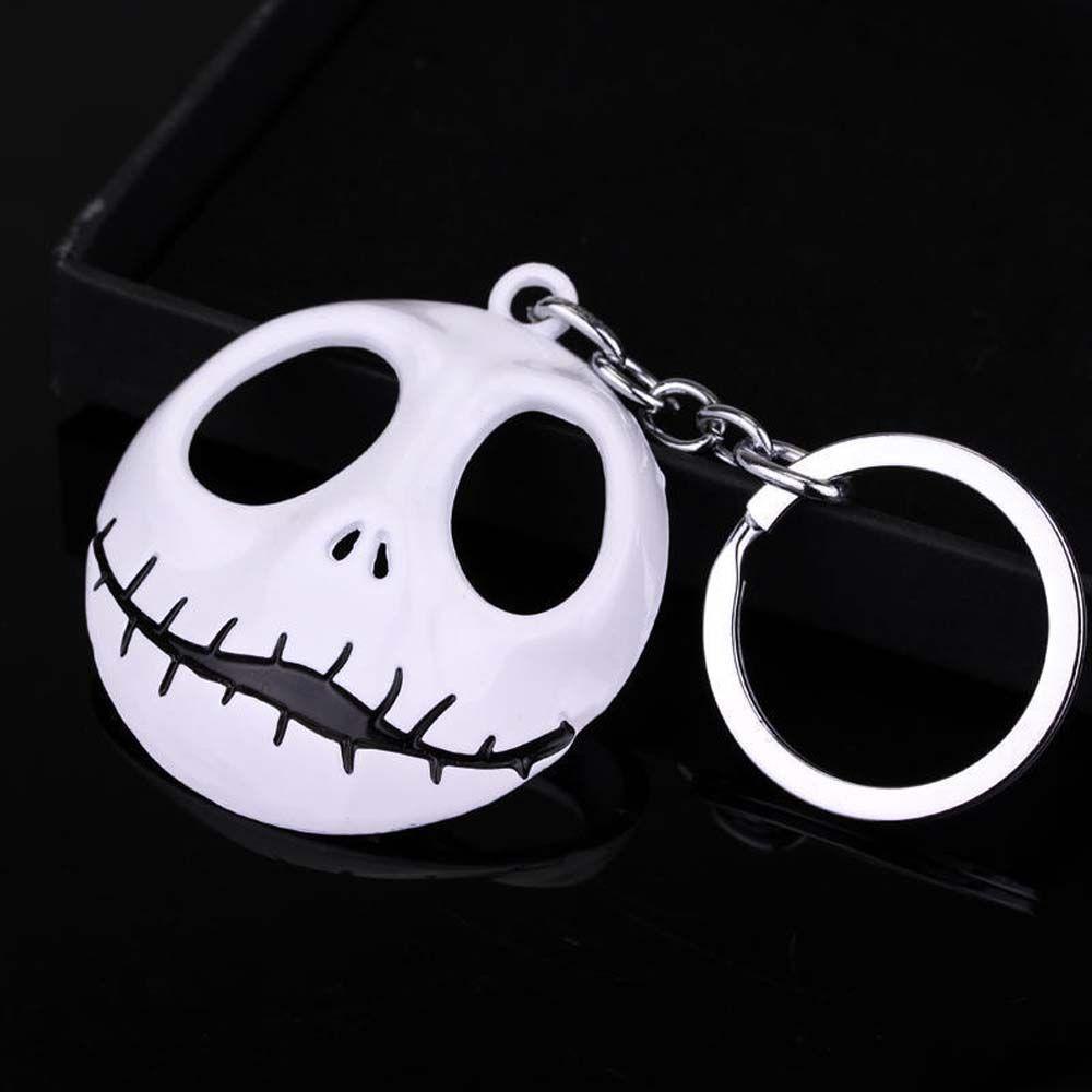 【 ELEGANT 】 Gantungan Kunci Masker Tengkorak Hadiah Perhiasan Hadiah Halloween Charm The Nightmare Before Christmas Key Holder Jack Gantungan Kunci Mobil