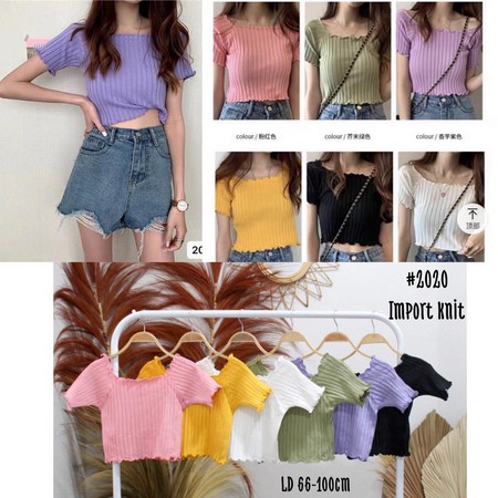 DOMIVA PENDEK CROP TOP RIB / DOMIVA SHORTSLEEVE LENGAN PENDEK CROP TOP