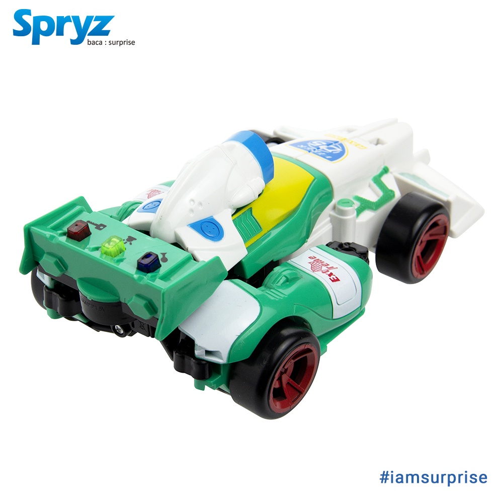 Spryz Revamp Justice Chase - Mainan Mobil Robot Transformer