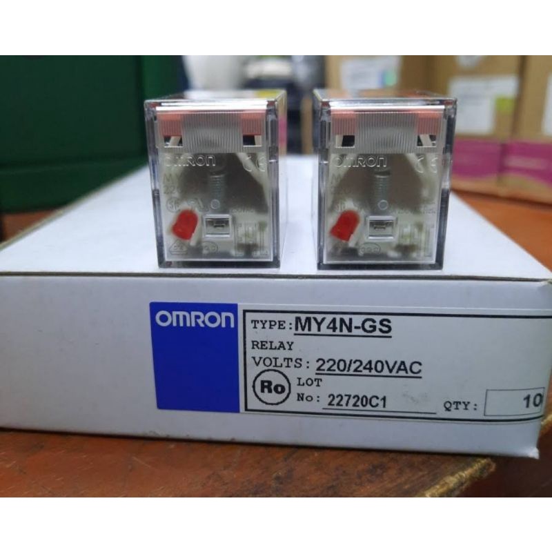 Relay Omron MY4N-GS 220/240VAC , MY4N-GS 24VDC, MY4-GS 220/240VAC, MY4-GS 24VDC